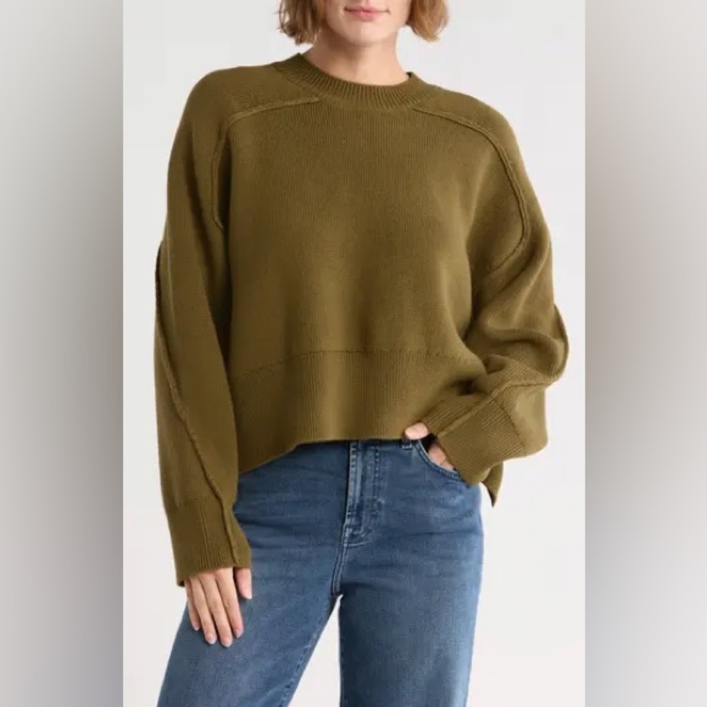 Rag & Bone NWT $545  Lysa Wool-Blend Knit Sweater Size M Olive